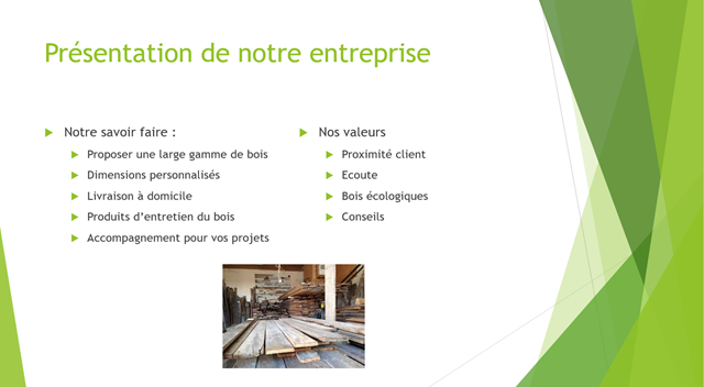 Présentation PowerPoint simplification